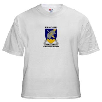 2B158AR - A01 - 04 - 2nd Battalion, 158th Aviation Regiment with Text - White t-Shirt - Click Image to Close