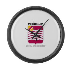 2B15FAR - M01 - 03 - DUI - 2nd Bn - 15th FA Regt with Text Large Wall Clock