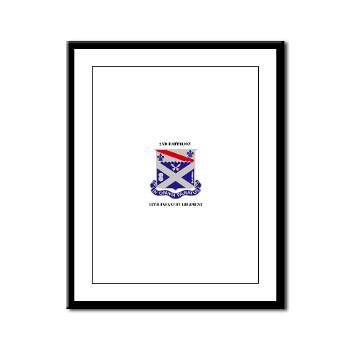 2B18IR - M01 - 02 - DUI - 2nd Battalion 18th Infantry Rgt with Text Framed Panel Print