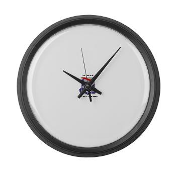 2B18IR - M01 - 03 - DUI - 2nd Battalion 18th Infantry Rgt with Text Large Wall Clock