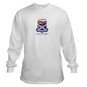 2B18IR - A01 - 03 - DUI - 2nd Battalion 18th Infantry Rgt with Text Long Sleeve T-Shirt