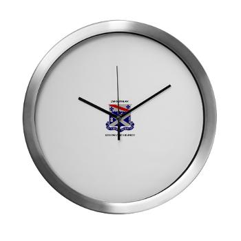 2B18IR - M01 - 03 - DUI - 2nd Battalion 18th Infantry Rgt with Text Modern Wall Clock