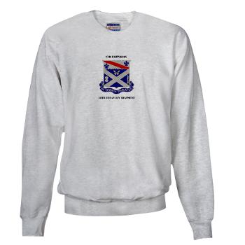 2B18IR - A01 - 03 - DUI - 2nd Battalion 18th Infantry Rgt with Text Sweatshirt