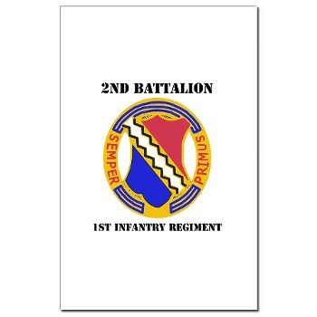 2B1IR - M01 - 02 - DUI - 2nd Bn - 1st Infantry Regt with Text - Mini Poster Print