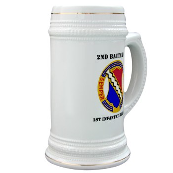2B1IR - M01 - 03 - DUI - 2nd Bn - 1st Infantry Regt with Text - Stein - Click Image to Close