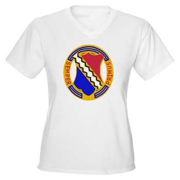 2B1IR - A01 - 04 - DUI - 2nd Bn - 1st Infantry Regt - Women's V-Neck T-Shirt