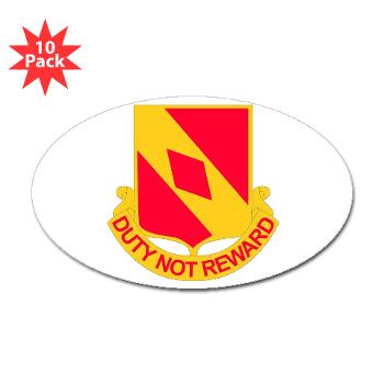2B20FAR - M01 - 01 - DUI - 2nd Battalion - 20th FA Regiment with Text - Sticker (Oval 10 pk)