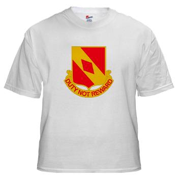2B20FAR - A01 - 04 - DUI - 2nd Battalion - 20th FA Regiment with Text - White T-Shirt