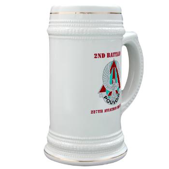 2B227AR - M01 - 03 - DUI - 2nd Bn - 227th Aviation Regt with Text - Stein - Click Image to Close