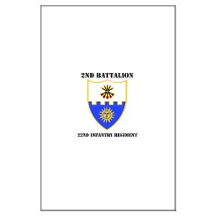 2B22IR - M01 - 02 - DUI - 2nd Battalion - 22nd Infantry Regiment with Text Large Poster
