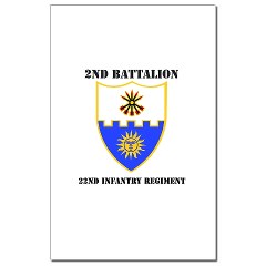 2B22IR - M01 - 02 - DUI - 2nd Battalion - 22nd Infantry Regiment with Text Mini Poster Print