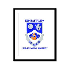 2B23IR - M01 - 02 - DUI - 2nd Battalion - 23rd Infantry Regiment with text Framed Panel Print - Click Image to Close