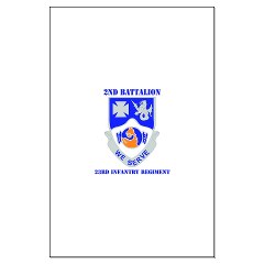 2B23IR - M01 - 02 - DUI - 2nd Battalion - 23rd Infantry Regiment with text Large Poster