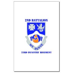 2B23IR - M01 - 02 - DUI - 2nd Battalion - 23rd Infantry Regiment with text Mini Poster Print