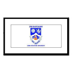 2B23IR - M01 - 02 - DUI - 2nd Battalion - 23rd Infantry Regiment with text Small Framed Print