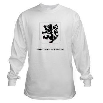 2B28I - A01 - 03 - DUI - 2nd Battalion, 28th Infantry with Text - Long Sleeve T-Shirt