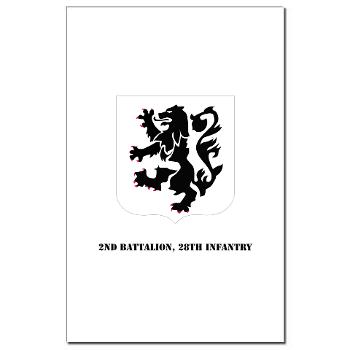 2B28I - M01 - 02 - DUI - 2nd Battalion, 28th Infantry with Text - Mini Poster Print