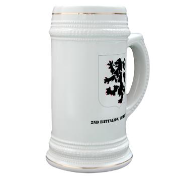 2B28I - M01 - 03 - DUI - 2nd Battalion, 28th Infantry with Text - Stein