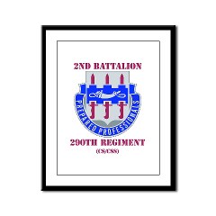 2B290R - M01 - 02 - DUI - 2nd Bn - 290th Regt(CS/CSS) with Text Framed Panel Print - Click Image to Close