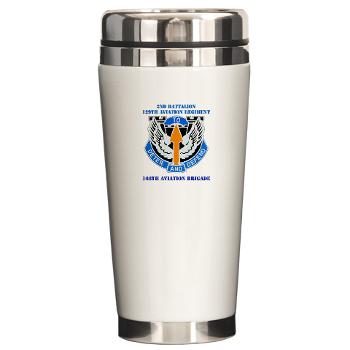 2B291AR - M01 - 03 - DUI - 2nd Battalion - 291th Aviation Regiment with Text - Ceramic Travel Mug
