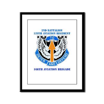 2B291AR - M01 - 02 - DUI - 2nd Battalion - 291th Aviation Regiment with Text - Framed Panel Print