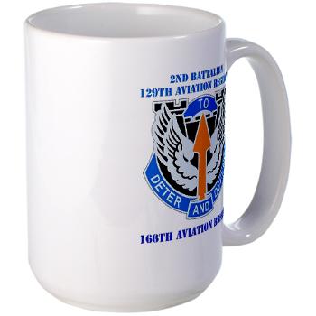 2B291AR - M01 - 03 - DUI - 2nd Battalion - 291th Aviation Regiment with Text - Large Mug