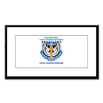 2B291AR - M01 - 02 - DUI - 2nd Battalion - 291th Aviation Regiment with Text - Small Framed Print - Click Image to Close