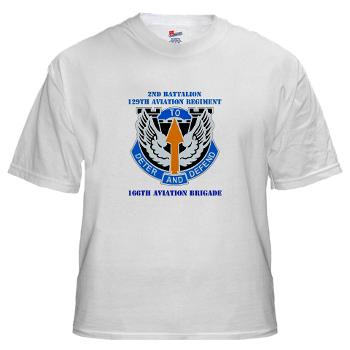 2B291AR - A01 - 04 - DUI - 2nd Battalion - 291th Aviation Regiment with Text - White T-Shirt