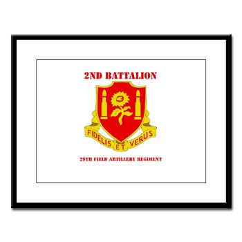2B29FAR - M01 - 02 - DUI - 2nd Bn - 29th FA Regt with Text - Large Framed Print - Click Image to Close