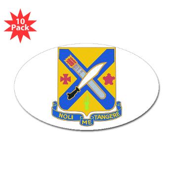 2B2IR - M01 - 01 - DUI - 2nd Battalion - 2nd Infantry Regiment - Sticker (Oval 10 pk)