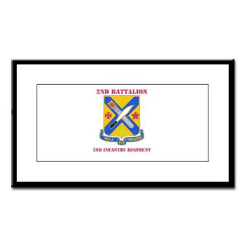 2B2IR - M01 - 02 - DUI - 2nd Battalion - 2nd Infantry Regiment with Text - Small Framed Print