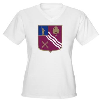 2B306FAR - A01 - 04 - DUI - 2nd Bn - 306th FA Regt - Women's V-Neck T-Shirt