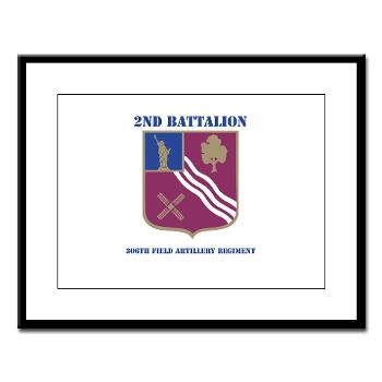 2B306FAR - M01 - 02 - DUI - 2nd Bn - 306th FA Regt with Text - Large Framed Print - Click Image to Close