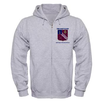 2B306FAR - A01 - 03 - DUI - 2nd Bn - 306th FA Regt with Text - Zip Hoodie - Click Image to Close