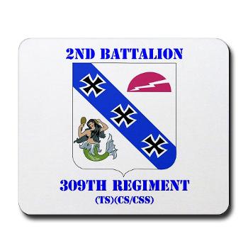 2B309RTSCSCSS - M01 - 03 - DUI - 2nd Bn - 309th Regt (TS) (CS/CSS) with Text - Mousepad - Click Image to Close