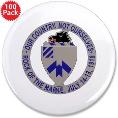 2B30IR - M01 - 01 - DUI - 2nd Bn - 30th Infantry Regiment 3.5" Button (100 pack) - Click Image to Close