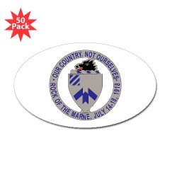 2B30IR - M01 - 01 - DUI - 2nd Bn - 30th Infantry Regiment Sticker (Oval 50 pk) - Click Image to Close