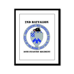 2B30IR - M01 - 02 - DUI - 2nd Bn - 30th Infantry Regiment with Text Framed Panel Print