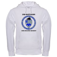 2B30IR - A01 - 03 - DUI - 2nd Bn - 30th Infantry Regiment with Text Hooded Sweatshirt