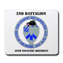 2B30IR - M01 - 03 - DUI - 2nd Bn - 30th Infantry Regiment with Text Mousepad