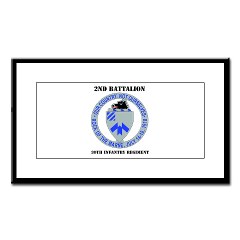 2B30IR - M01 - 02 - DUI - 2nd Bn - 30th Infantry Regiment with Text Small Framed Print