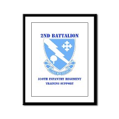 2B310ITS - M01 - 02 - DUI - 2nd Battalion - 310th Infantry (TS) with Text Framed Panel Print - Click Image to Close