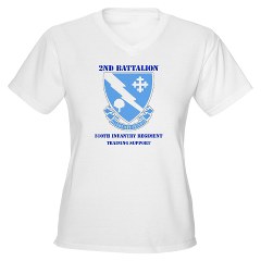 2B310ITS - A01 - 04 - DUI - 2nd Battalion - 310th Infantry (TS) with Text Women's V-Neck T-Shirt