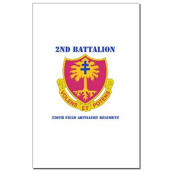 2B320FAR - M01 - 02 - DUI - 2nd Bn - 320th Field Artillery Regiment with Text Mini Poster Print