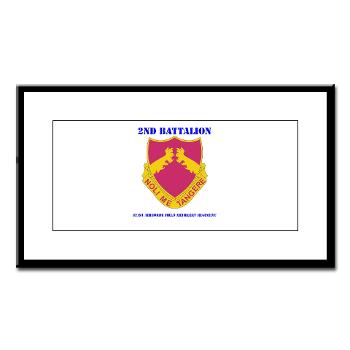 2B321AFAR - M01 - 02 - DUI - 2nd Bn - 321st Airborne FA Regt with Text Small Framed Print