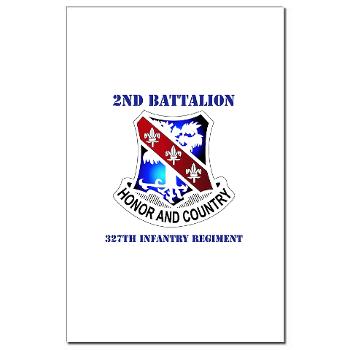 2B327IR - M01 - 02 - DUI - 2nd Bn - 327th Infantry Regt with Text Mini Poster Print