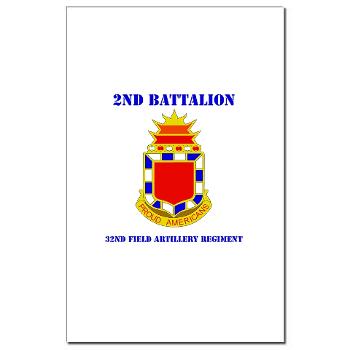 2B32FAR - M01 - 02 - DUI - 2nd Bn - 32nd Field Artillery Regiment with Text Mini Poster Print