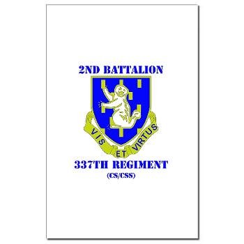 2B337RCSCSS - M01 - 02 - DUI - 2nd Bn - 337th Regiment CS/CSS with Text Mini Poster Print