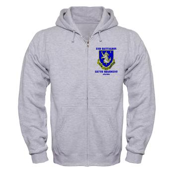 2B337RCSCSS - A01 - 03 - DUI - 2nd Bn - 337th Regiment CS/CSS with Text Zip Hoodie - Click Image to Close