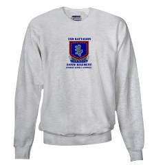 2B340RCSS - A01 - 03 - DUI - 2nd Bn - 340th Regt CSS with Text Sweatshirt - Click Image to Close